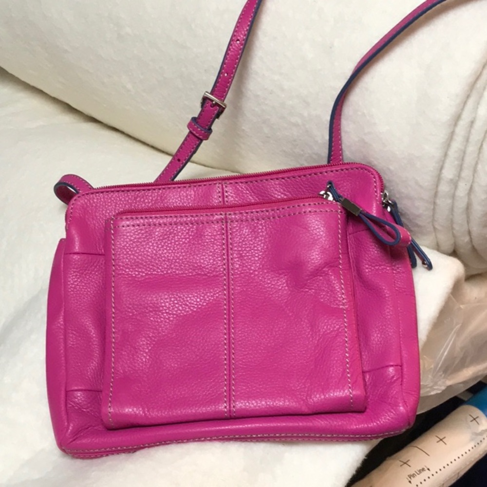 Leather cross body bag